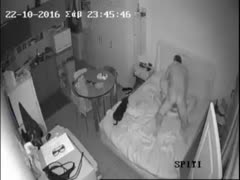 While his wife is being filmed by a secret camera, Guy masturbates and gives her a brutal fuck.